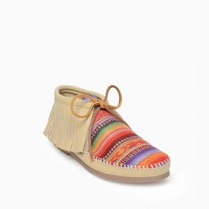 MINNETONKA FRISCO DEERSKIN BOOT CHAMPAGNE Size 7.5